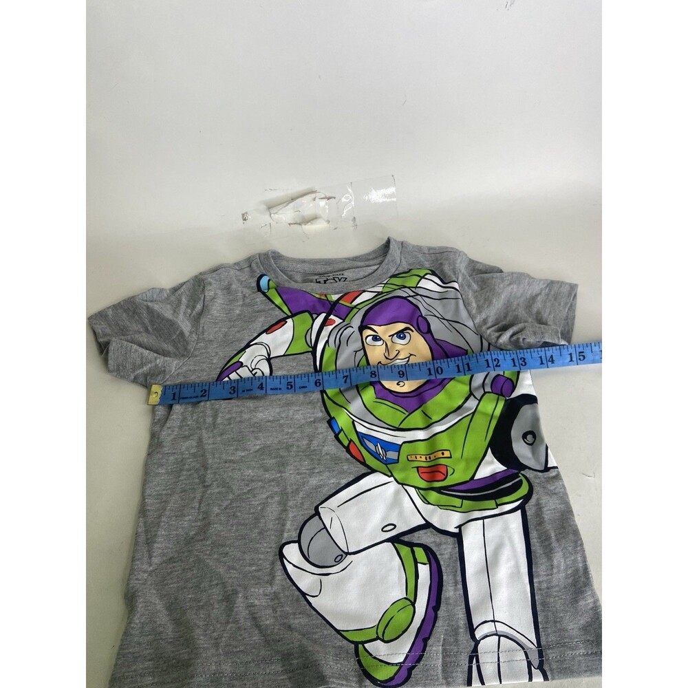 Disney Toy Story Buzz Lightyear Gray Short Sleeve Tee T-Shirt Top Kids Boys 3T - Picture 4 of 5